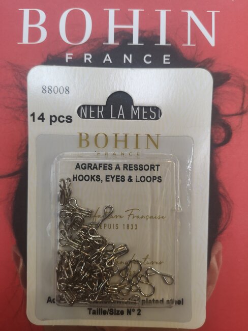 Agrafes à ressorts BOHIN n°2, blister 14pcs