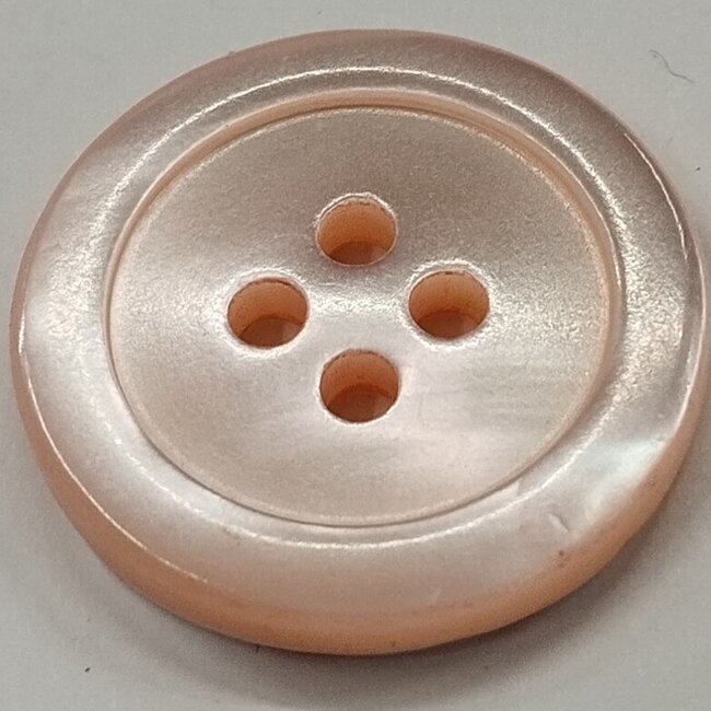 Lot De 15 Boutons Ronds Marron Nacré - Diamètre 23 Mm - Mercerie - Occasion - Fabriqué En France