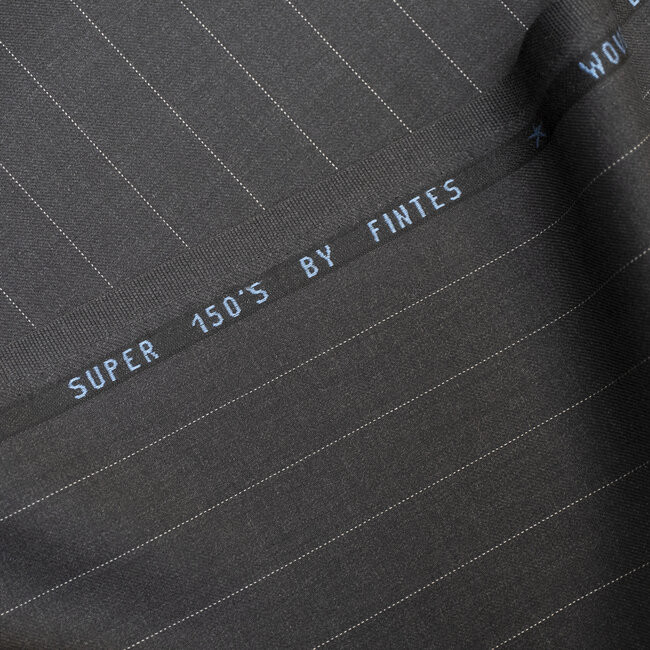 FINTES - Super 150's gris avec rayures tennis