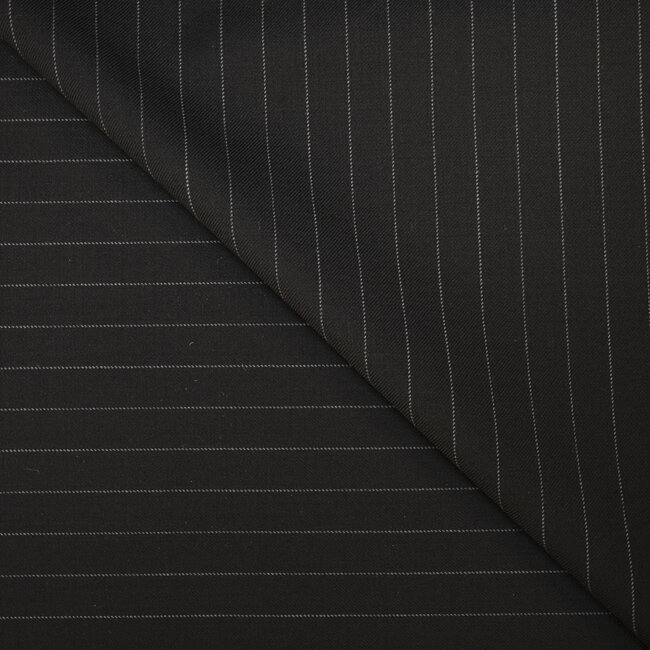 FINTES - Super 150's gris foncé avec rayures tennis