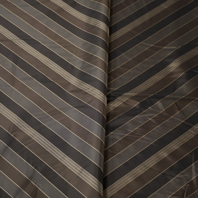 Doublure de manche - rayé marron foncé, clair, lignes noires et bleues