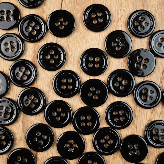 Bouton en nacre noir 15mm 