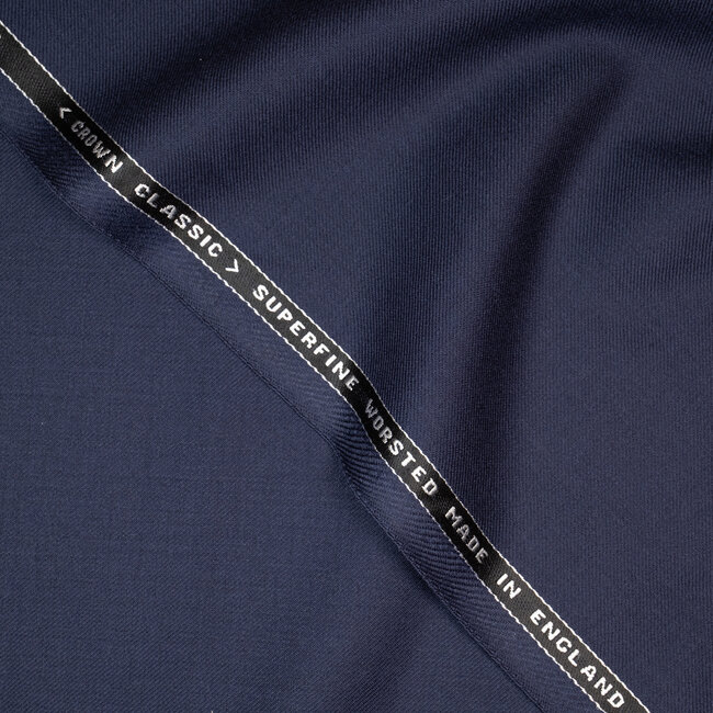 Sergé uni bleu français