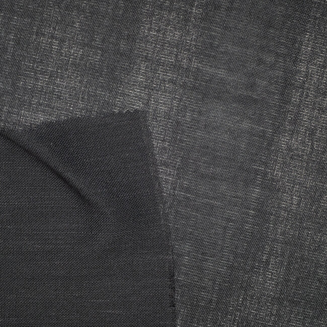 Toile tailleur noire poids moyen nerveuse