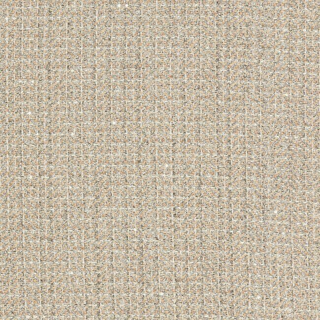 Tweed mélange de beige et de fils argentés très brillants, effet miroir subtil.