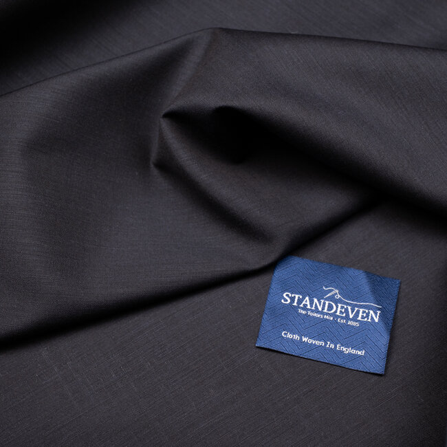 Standeven - m&eacute;lange super 130s et kid mohair bleu profond