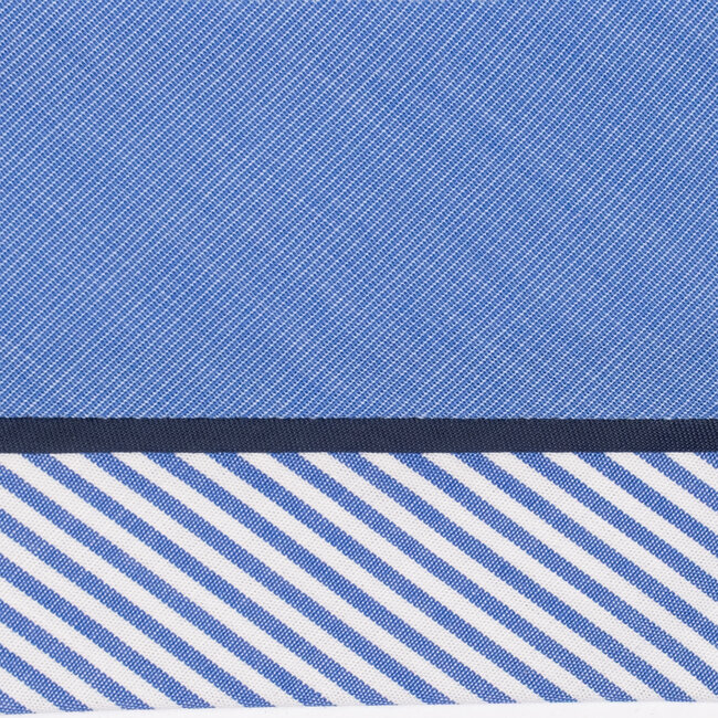 Hausse de ceinture fantaisie bleu/ray&eacute; blanc bleu