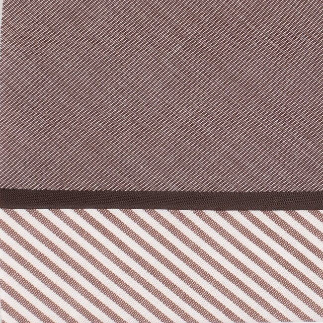 Hausse de ceinture fantaisie marron/ray&eacute; blanc marron