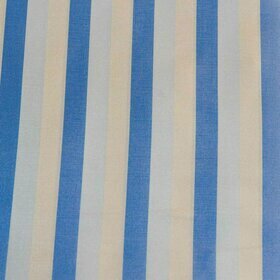 doublure de manche - ray&eacute;e jaune et bleu sur bleu ciel