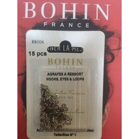 Agrafes à ressorts BOHIN n°1, blister 15pcs