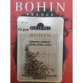 Agrafes à ressorts BOHIN n°2, blister 14pcs