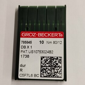 Aiguilles machine industrielle GROZ-BECKERT DB*1 - 1738 - PAT.US10753024B2