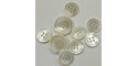 50 Petits Boutons En Nacre Pour Poupée, Layette, Chemise - Diamètre 0,7 Cm N°10