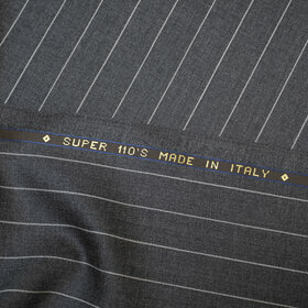 Perennial - Super 110's gris à rayures tennis