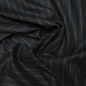 Flanelle super 120's gris anthracite à rayures