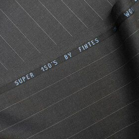 FINTES - Super 150's gris avec rayures tennis