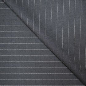 FINTES - Super 150's gris foncé à rayures tennis (espace 1,2cm)