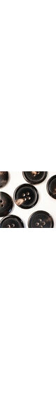Bouton en corne marron foncé 4 trous 20mm 