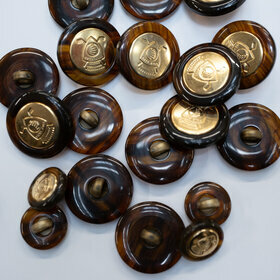 Jeu de 14 boutons sertis pour blazer