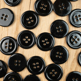 Bouton en nacre noir 20mm 