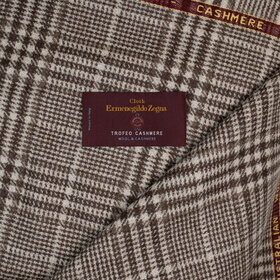 Cloth Ermenegildo Zegna - Trofeo Prince de galles marron et beige