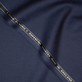 Sergé uni bleu français