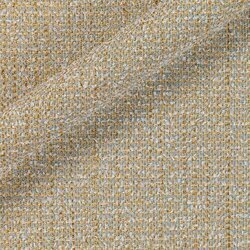 Tweed bleu clair agrémenté de fils dorés pour un éclat subtil.