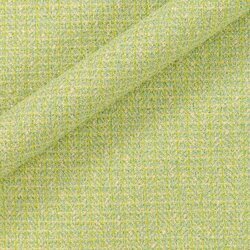 Tweed pastel dans des tons vert et jaune pâle. Effet moucheté délicat.