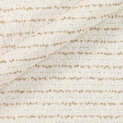 Tweed blanc pur avec texture uniforme et raffinée. Fils discrètement métallisés.