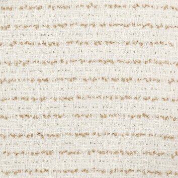 Tweed blanc pur avec texture uniforme et raffinée. Fils discrètement métallisés.