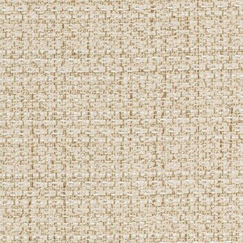 Tweed blanc avec fils dorés brillants. Surface luxueuse et scintillante.