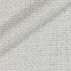 Tweed blanc agrémenté de fils argentés, texture riche et brillante.