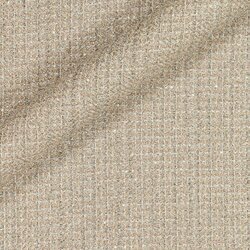 Tweed mélange de beige et de fils argentés très brillants, effet miroir subtil.