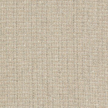 Tweed mélange de beige et de fils argentés très brillants, effet miroir subtil.