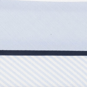Hausse de ceinture fantaisie ciel/ray&eacute; blanc ciel