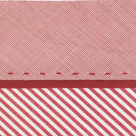 Hausse de ceinture fantaisie rouge / raye blanc rouge